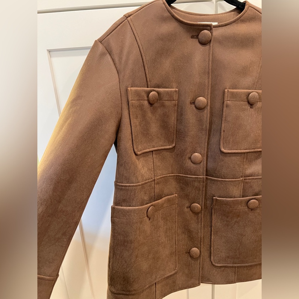 ANTHROPOLOGIE AVEC LES FILLES FAUX LEATHER JACKET, SIZE XS, *LIKE NEW* - Picture 7 of 16